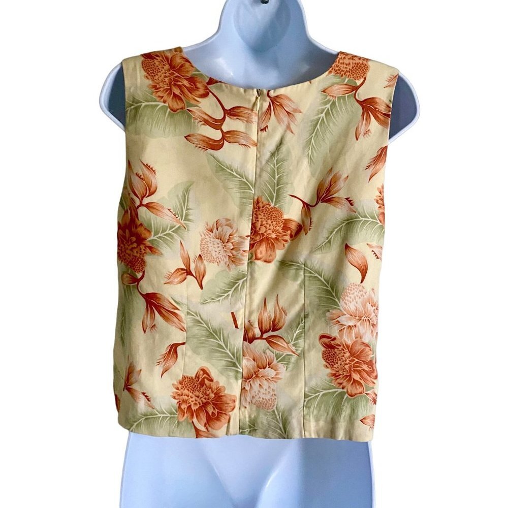 Tommy Bahama Silk Sleeveless Top with Zipper in Back Women's Size Small - Picture 6 of 9